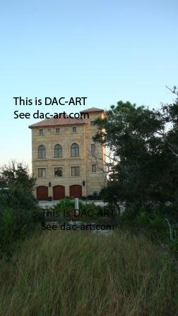 tall Tuscan style home built with DAC-ART stone stone